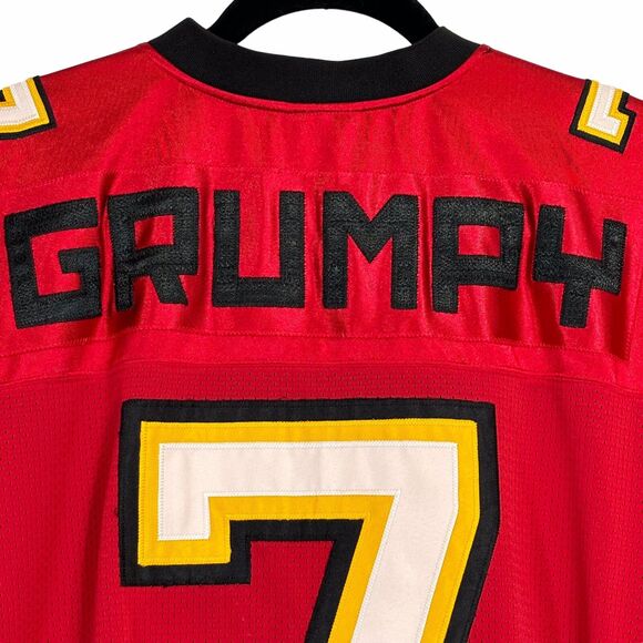 Disney World Jersey Mens Large Red Grumpy #7 In The Game Embroidered Football - Picture 6 of 15